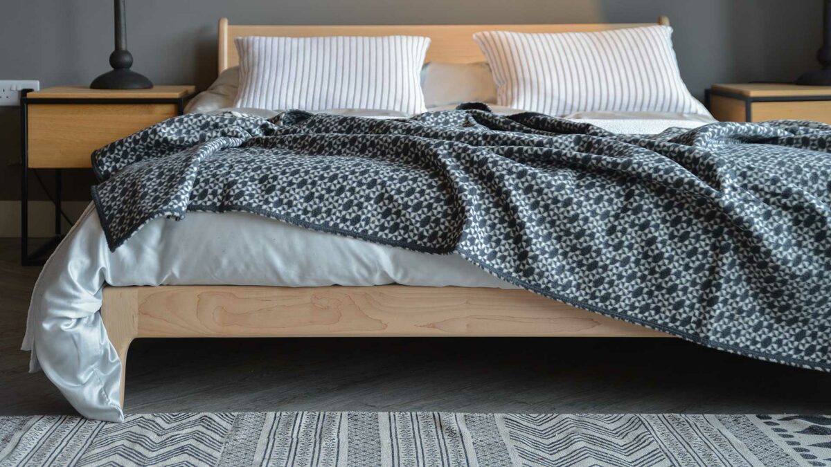 monochrome modern cosy blanket