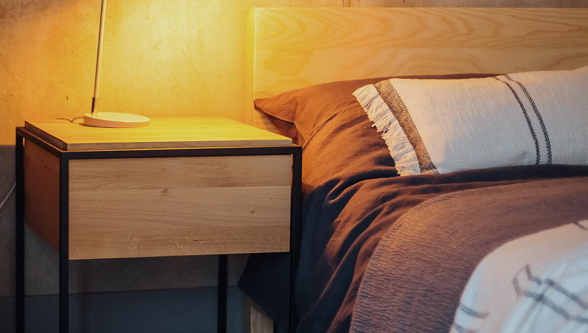 monolit bedside table oak and black2