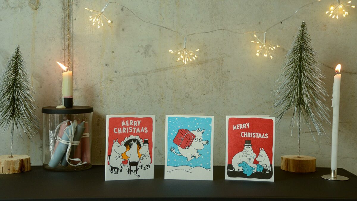 moomin christmas gift card set