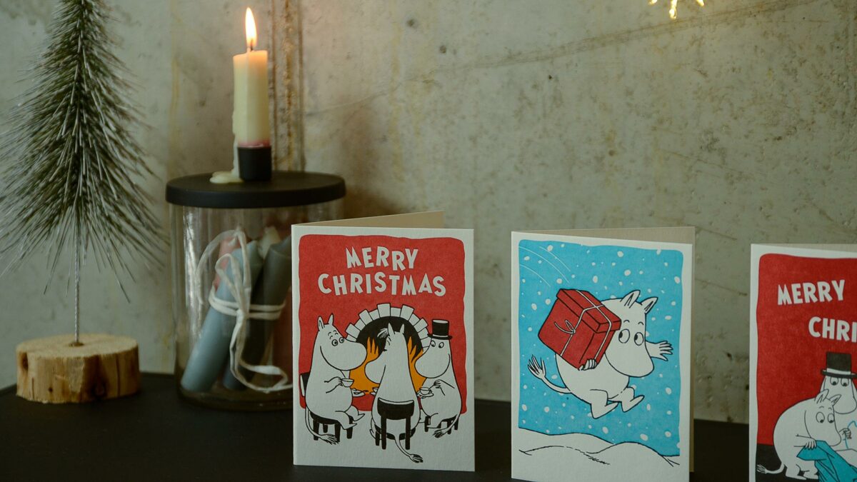 christmas cards moomins