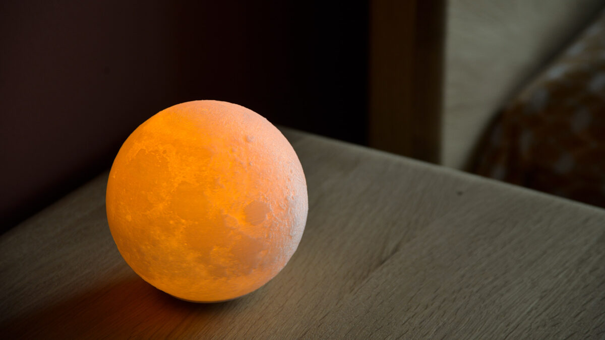 moveable rotating moon lamp