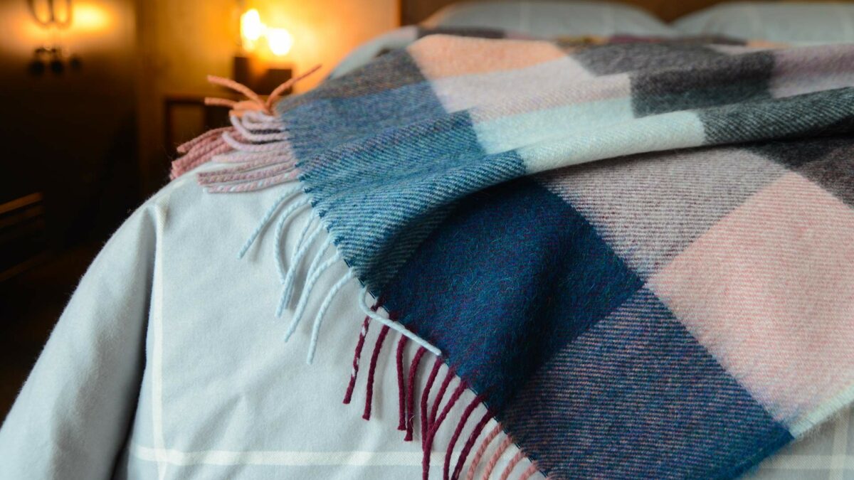 multi colour alpaca rich blanket