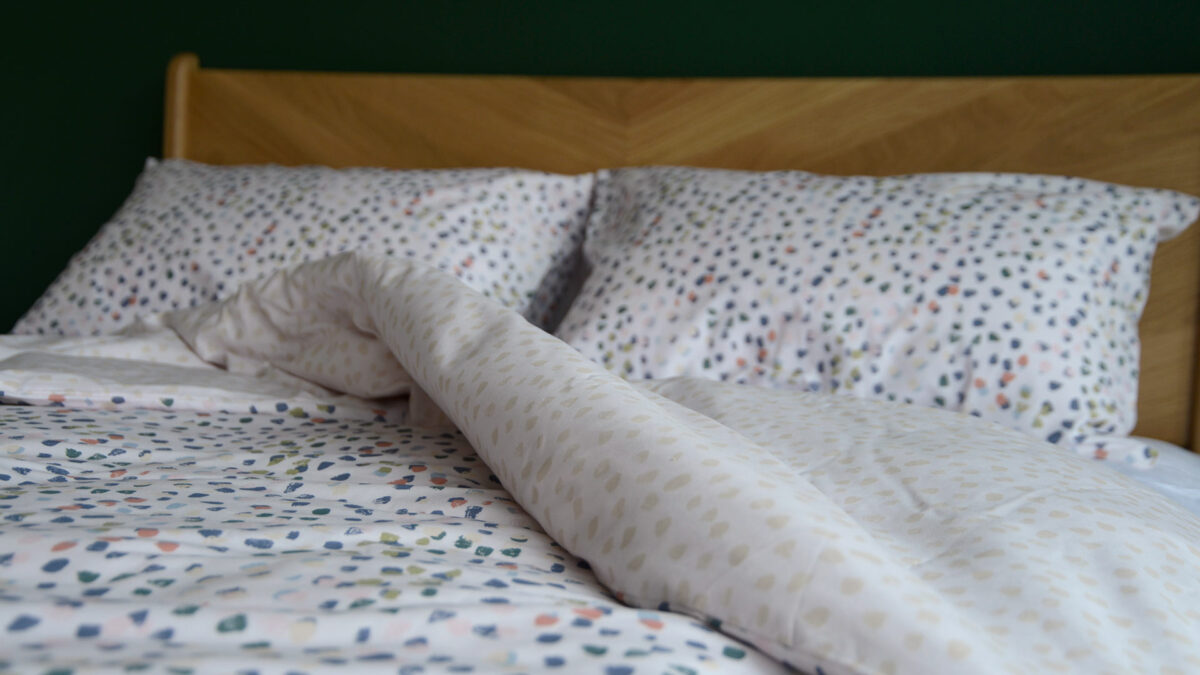 multi colour dot pattern duvet set 2