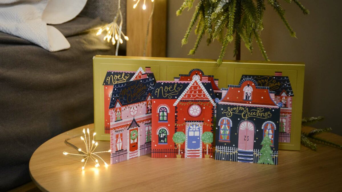 colourful traditional christmas cards