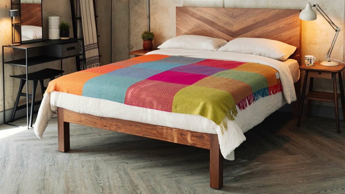 multicolour block throw
