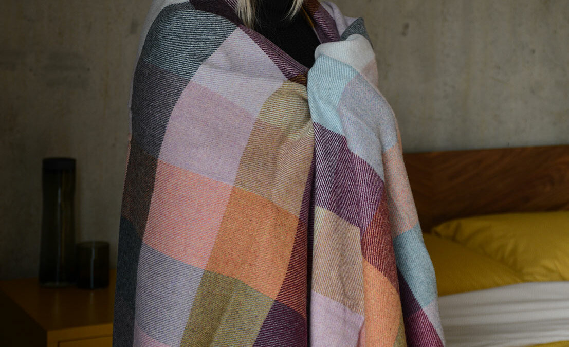 multicolour lambswool wrap