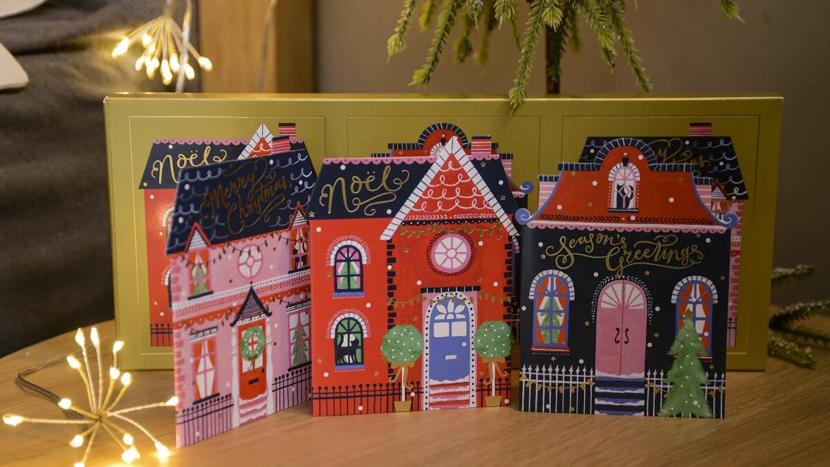 Christmas house card pack