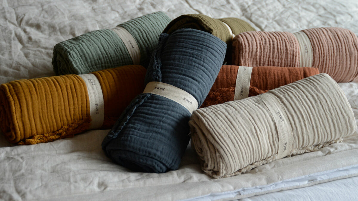 muslin cotton throws various colours