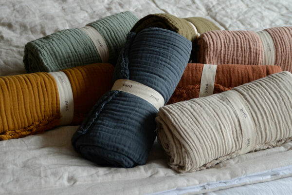 muslin cotton throws various colours