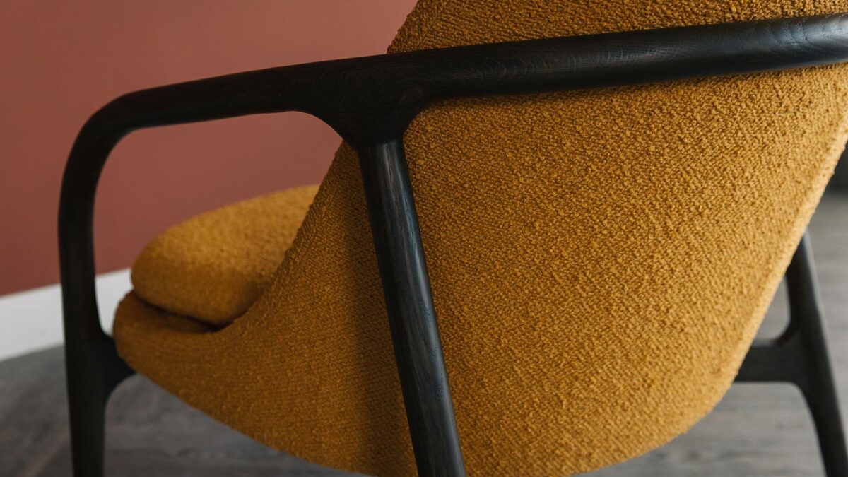 mustard colour chair detail