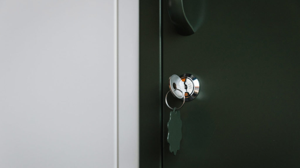 mustard lockers - door detail