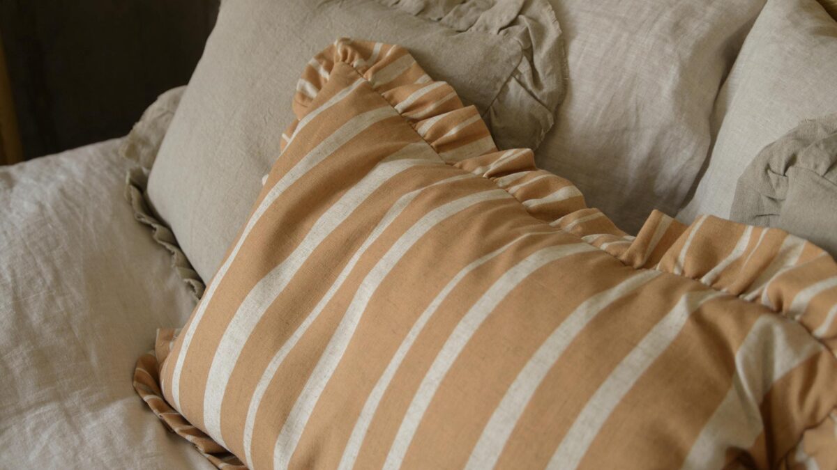 Bold Stripe Ruffle Cushions - 3 Colours - Image 3