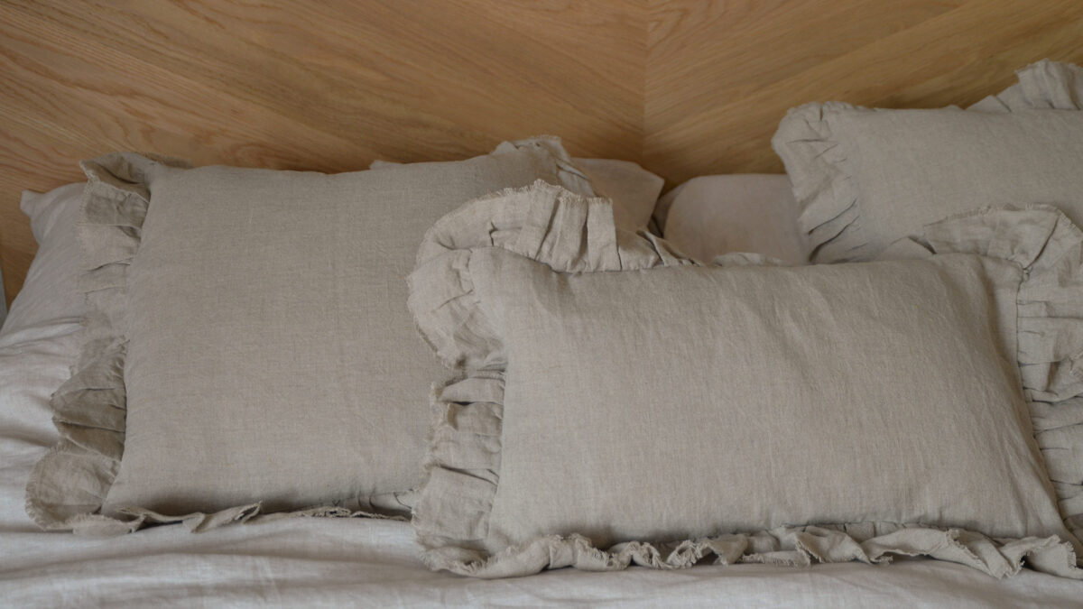 Linen Ruffle Cushions - Image 3