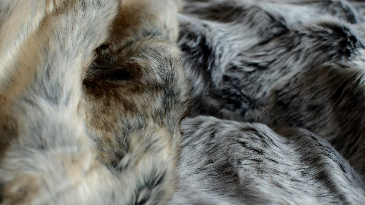 natural look faux fur throws detail elk silver fox