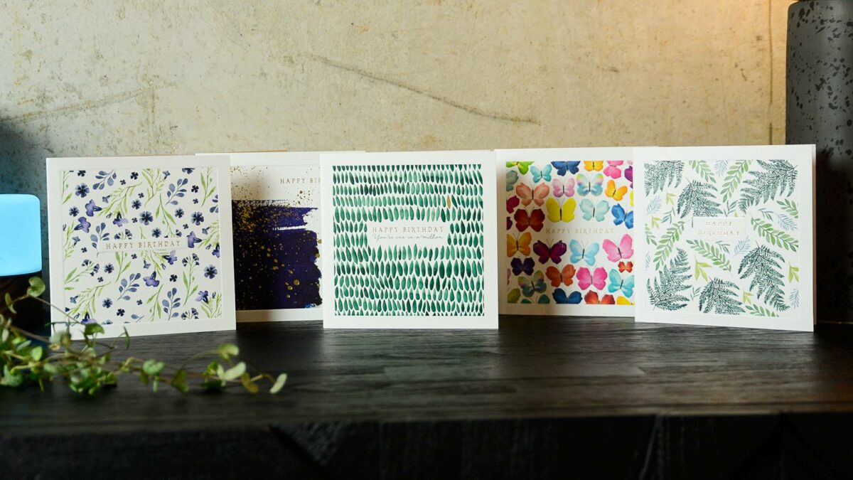 nature inspired pretty birthday cards