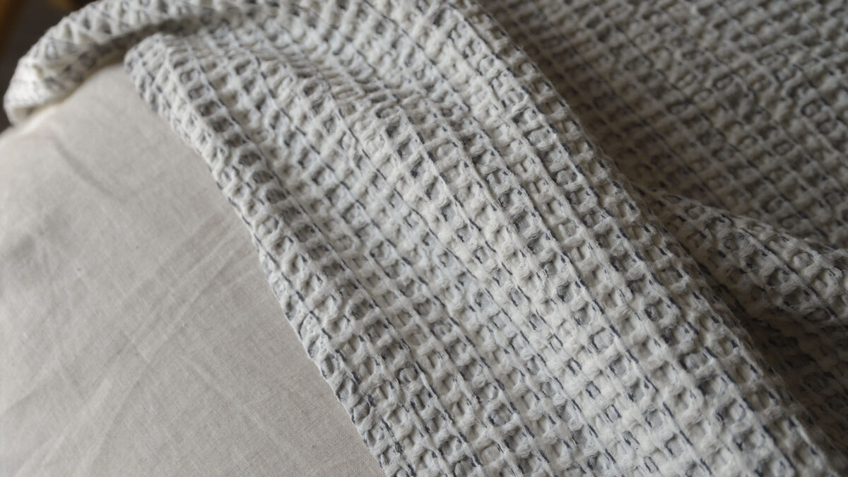 Pale Cotton Waffle Bedspreads - Image 12