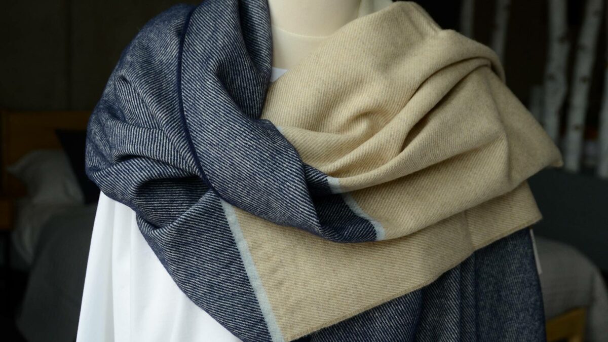 multicolour merino wrap