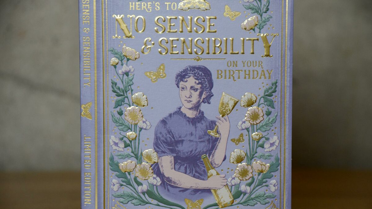 no sense sensibility book card close up