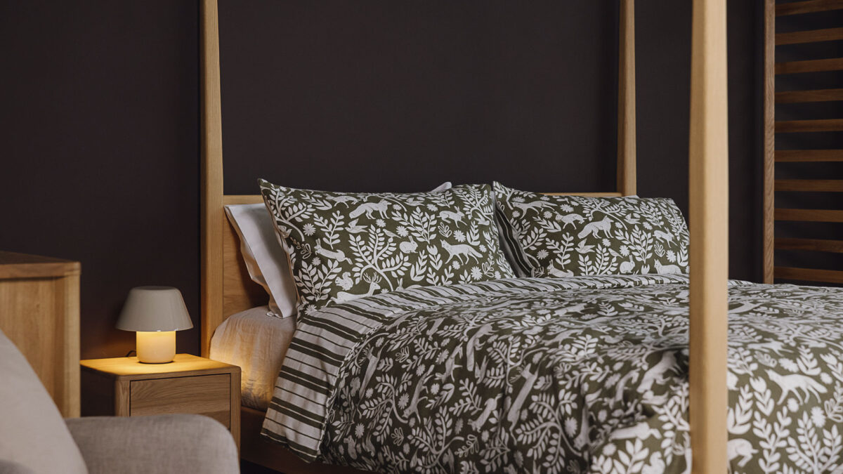 Nordic Woodland Green Brushed Cotton Duvet Set - Image 9