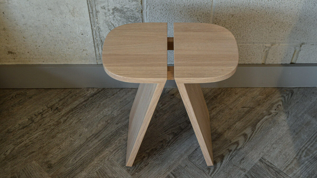 Blomus modern design side table in solid oak