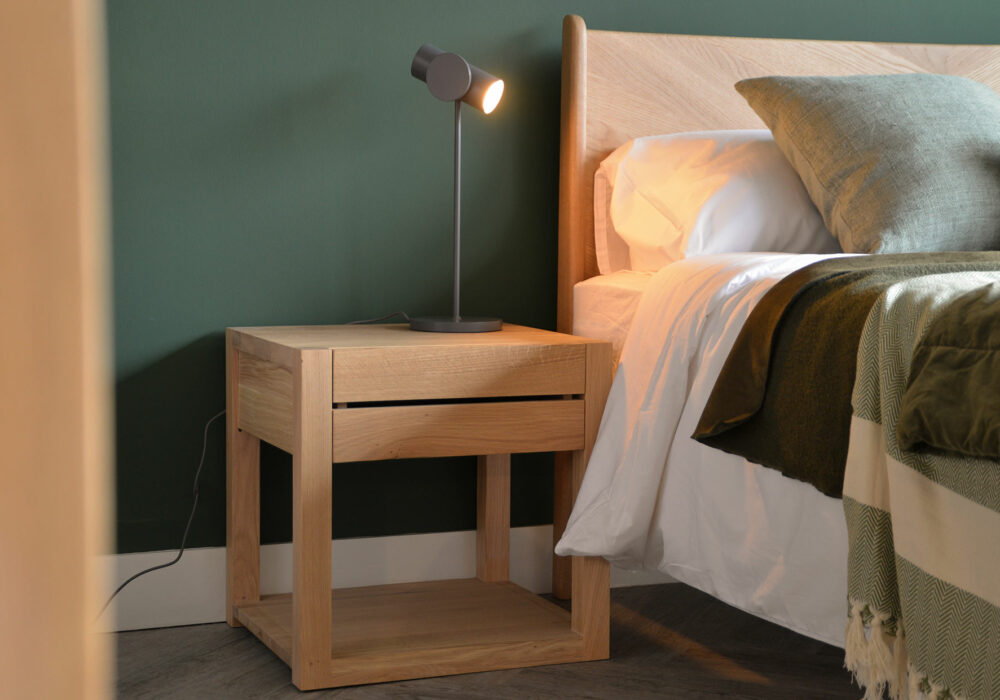 Ethnicraft Azur Bedside Drawer Table Natural Bed Company