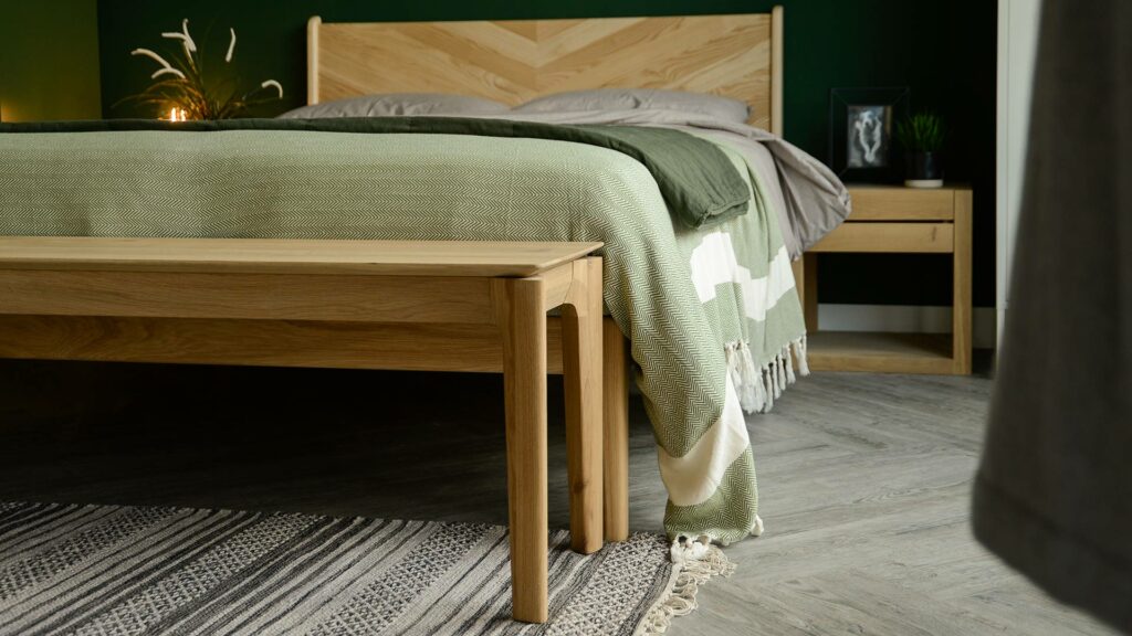 solid oak bench or end of bed table