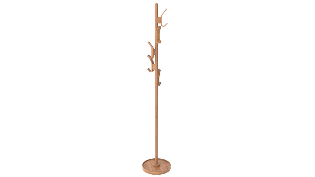 modern oak coat stand