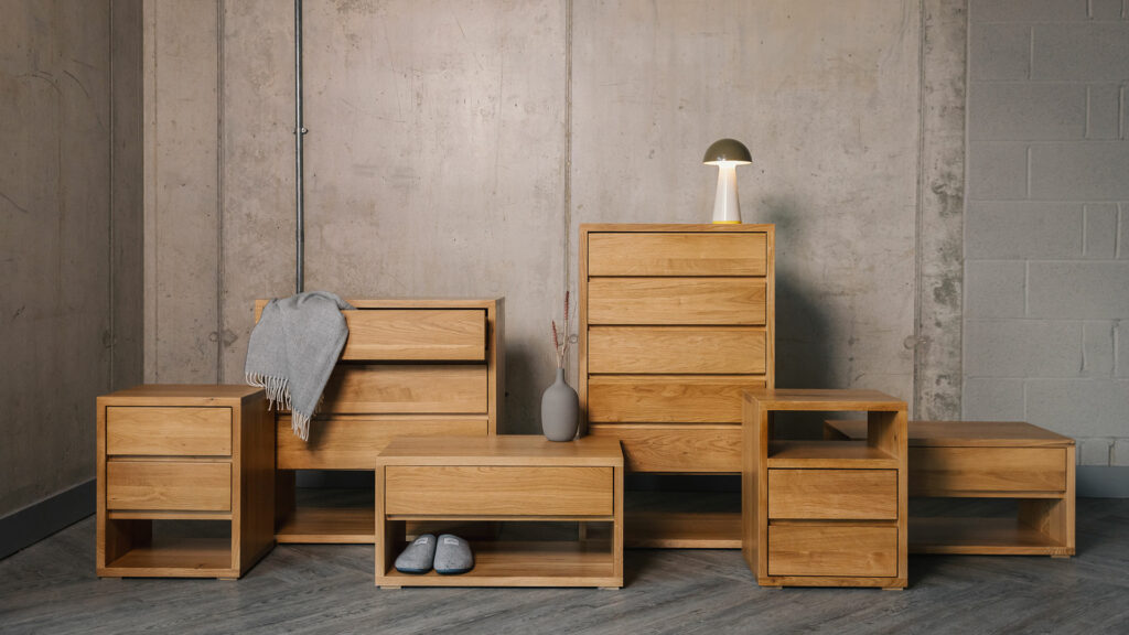 oak cube collection with accessories front