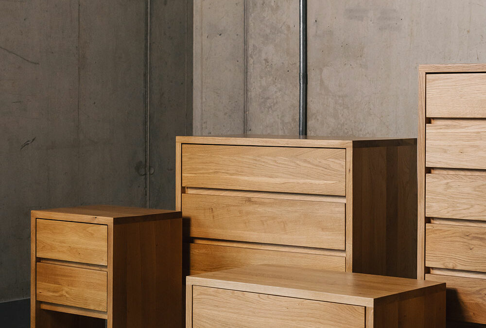 Black Lotus solid oak bedroom storage chests in a range of sizes