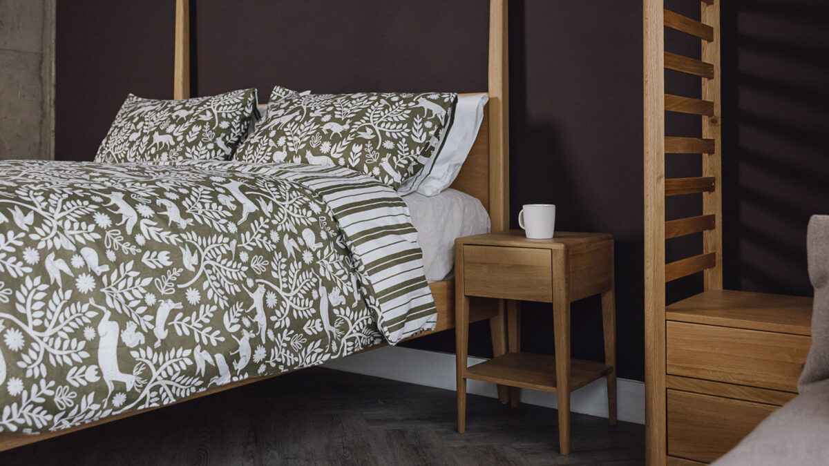 Nordic Woodland Green Brushed Cotton Duvet Set - Image 6
