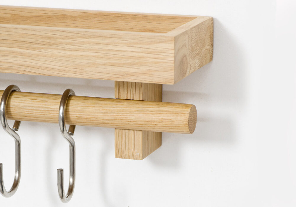 Wall Mounted Utensil Storage Unit Oak Natural Bed Company