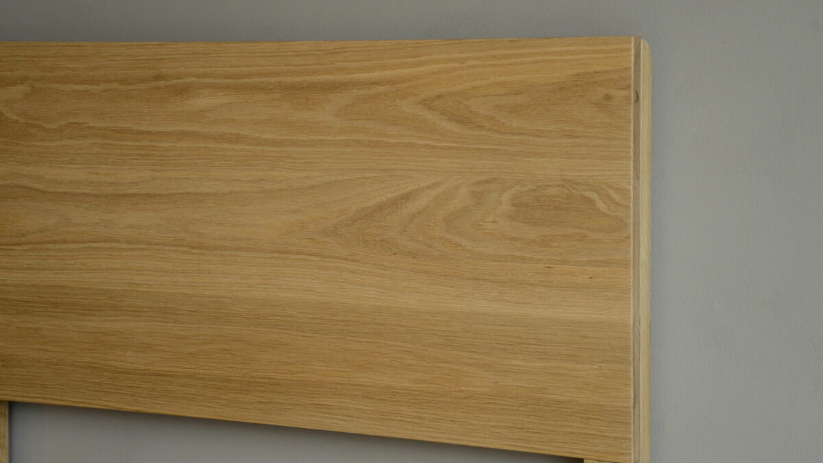 solid oak headboard view of our single Malabar bed