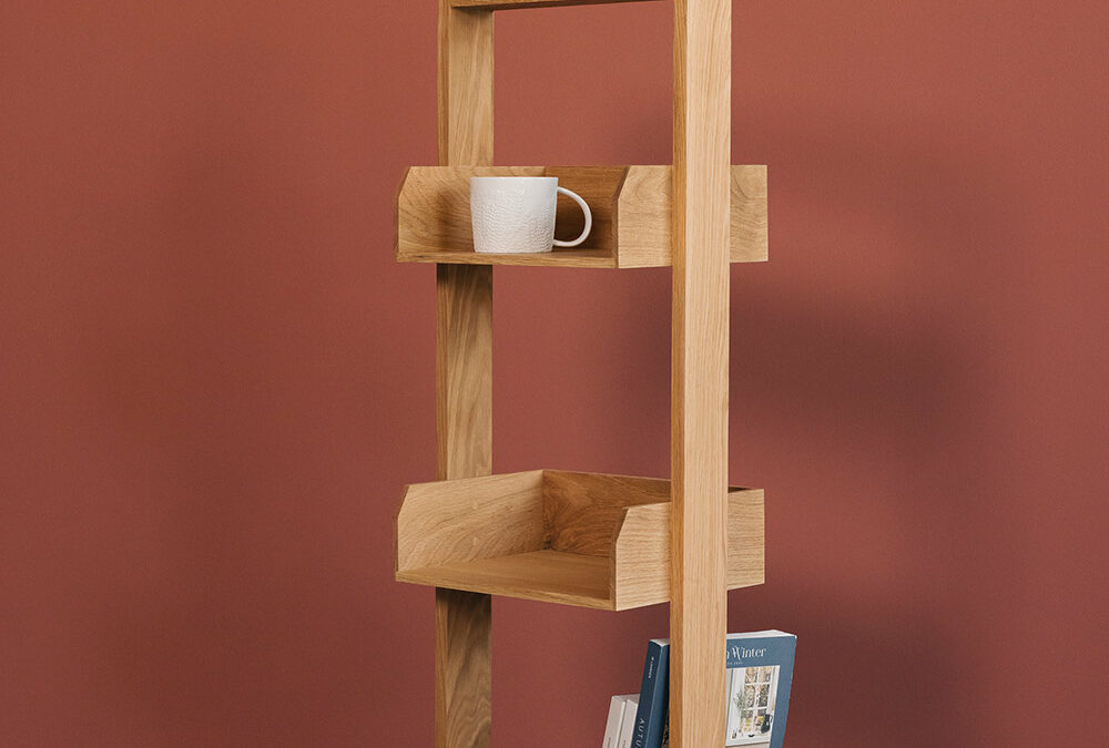 oak storage unit on wheels portrait