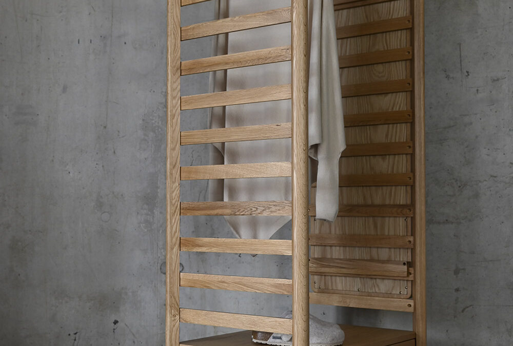 Oslo - Oiled Oak Open Wardrobe - Image 2