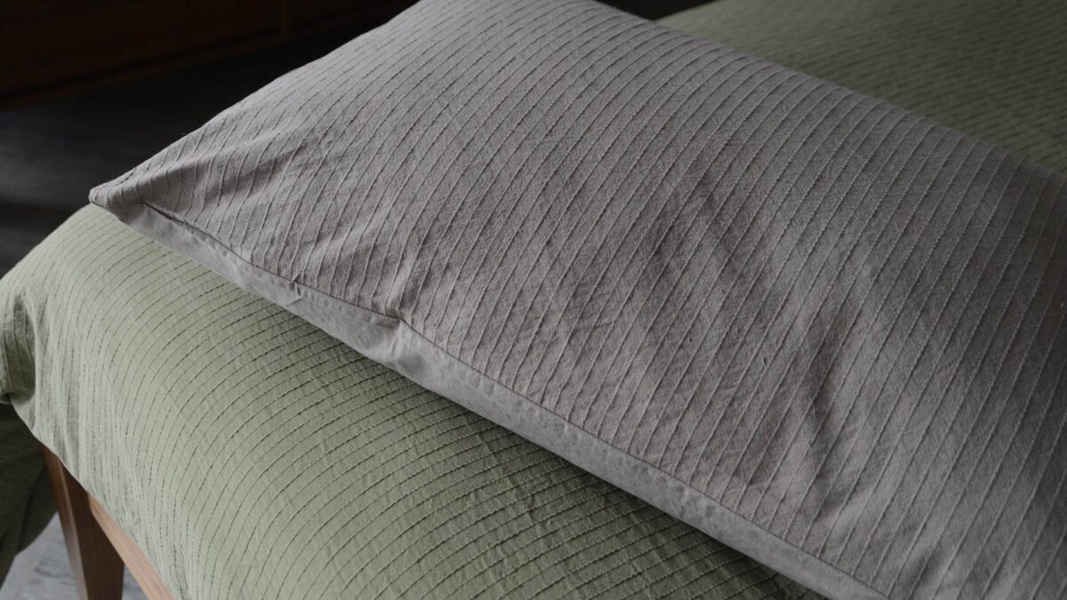 Cotton Stitched Stripe Duvet Sets - 2 Colours - Image 5