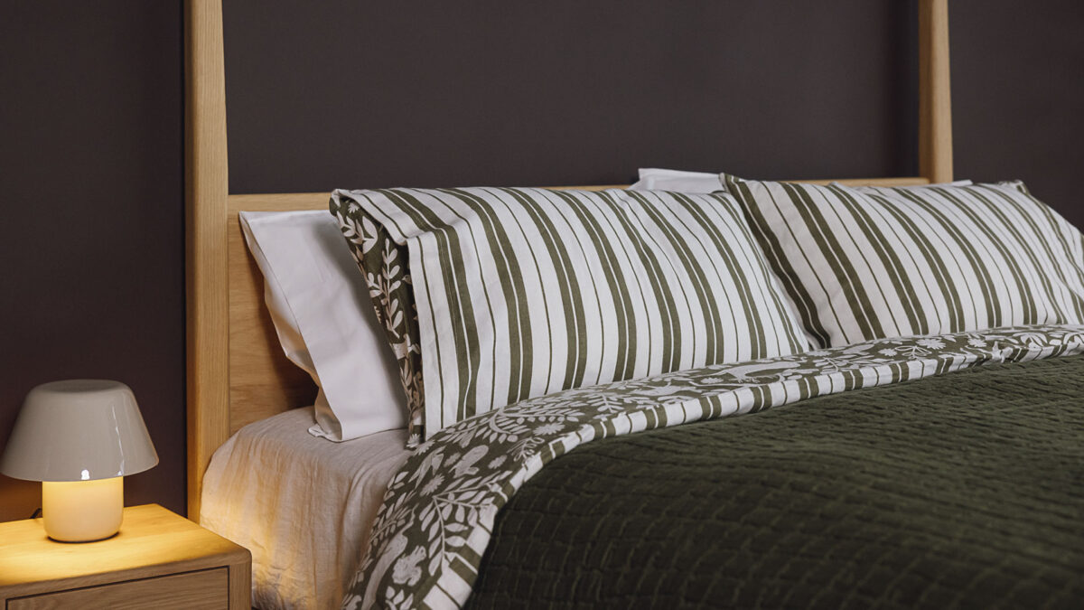 Nordic Woodland Green Brushed Cotton Duvet Set - Image 3