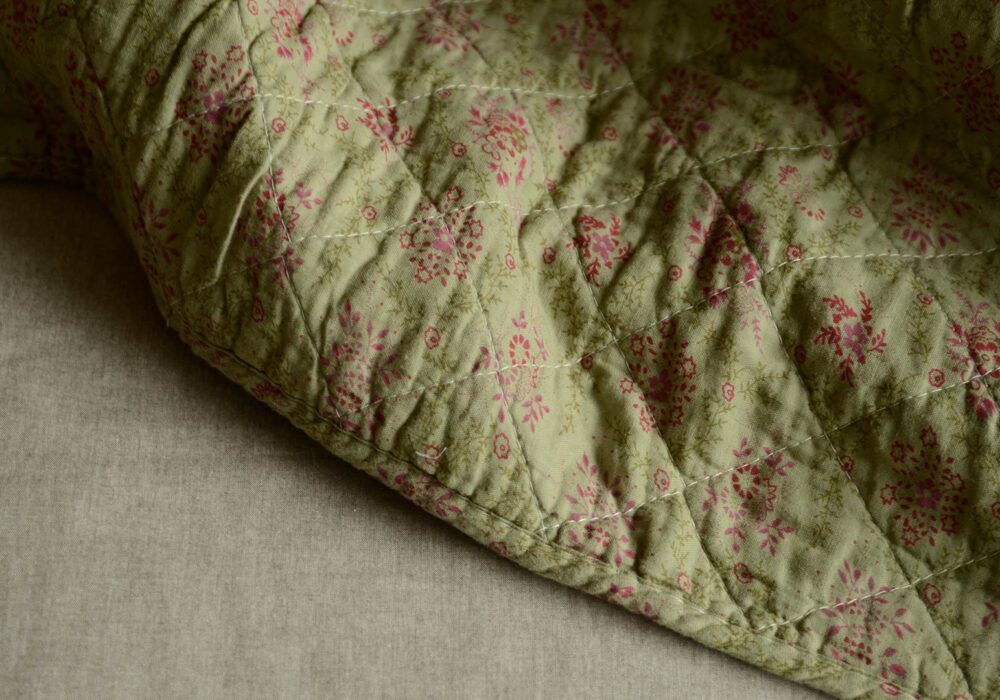 Green Quilted Throw | Throws & Blankets | Natural Bed Company