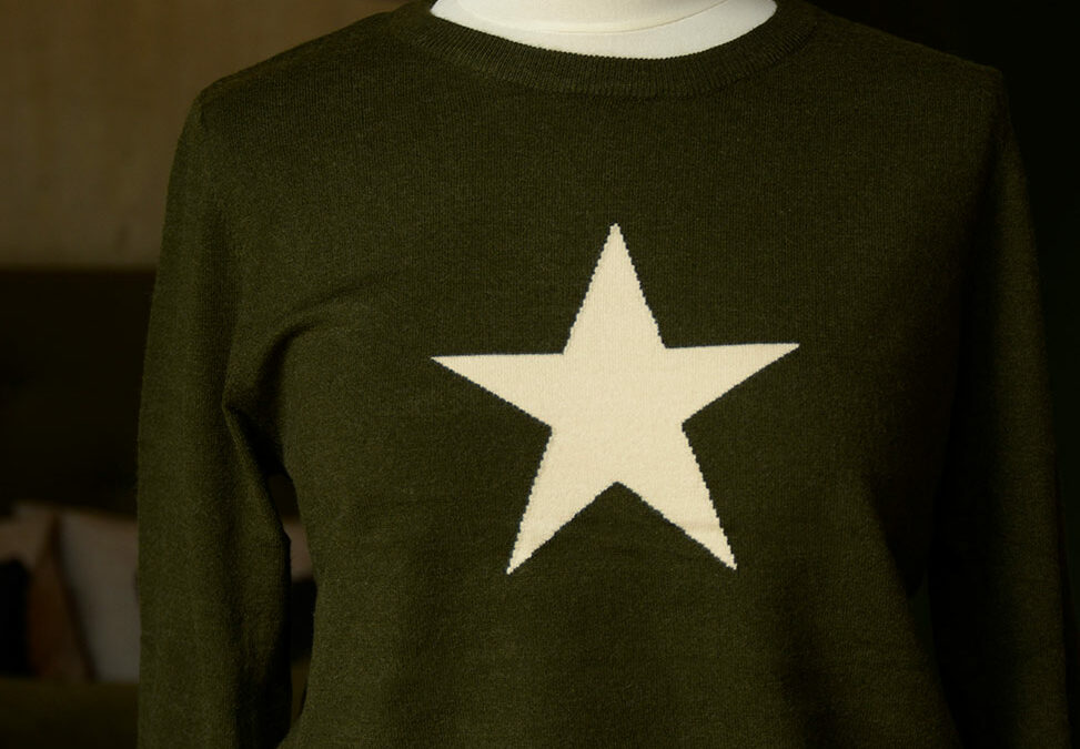 Star motif deals jumper