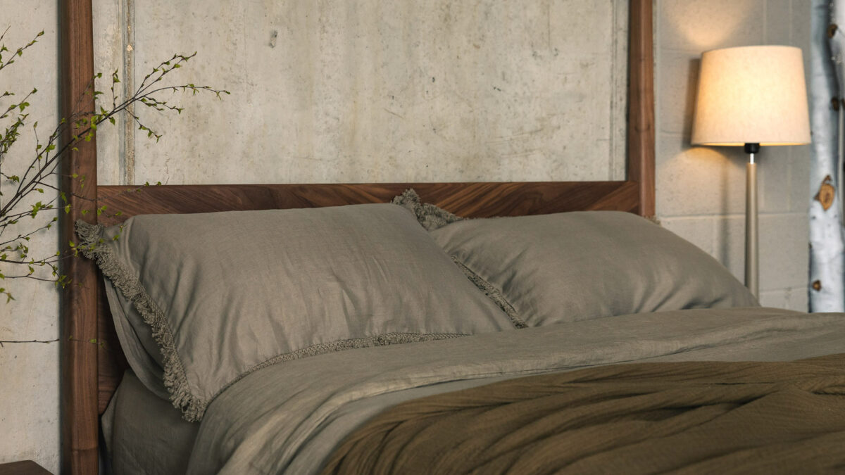 olive linen pillowcases