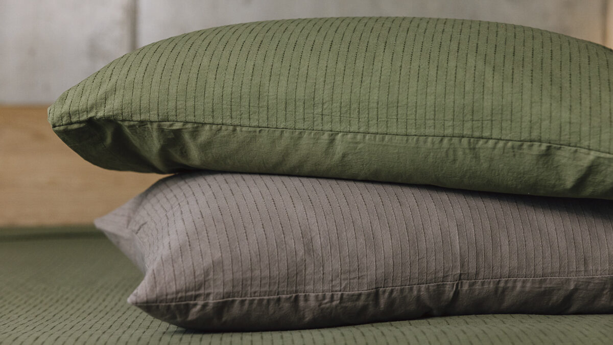 Cotton Stitched Stripe Duvet Sets - 2 Colours - Image 4