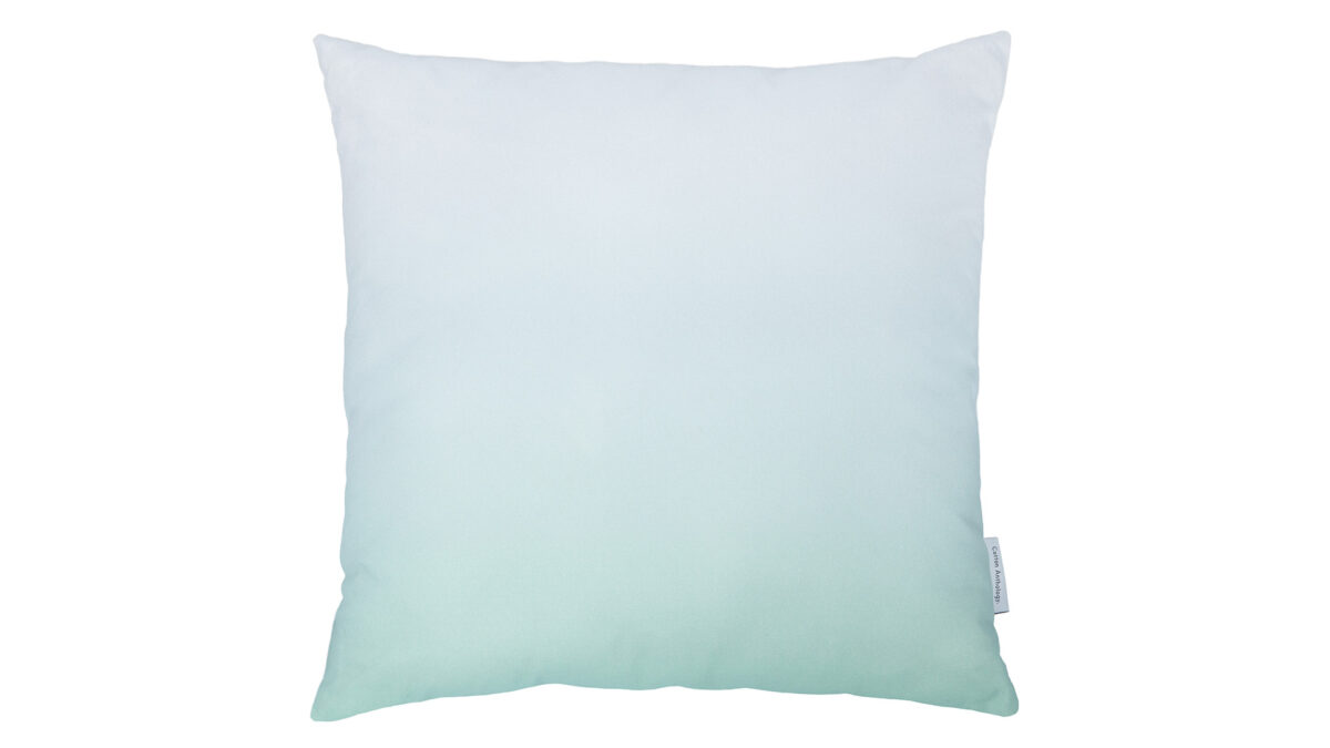 ombre dye Frost Green large cushion