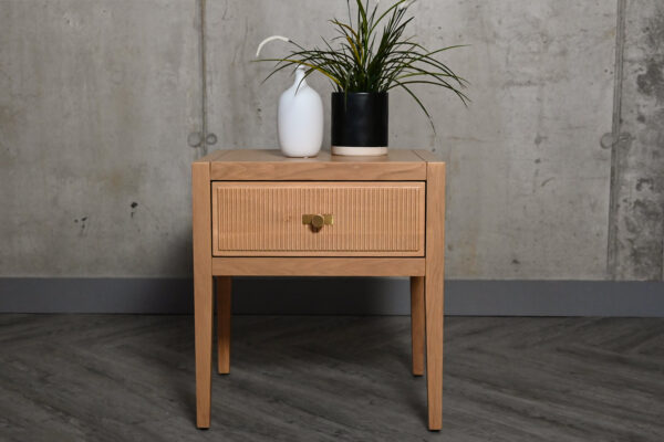 Deco - Reeded Oak Nightstand