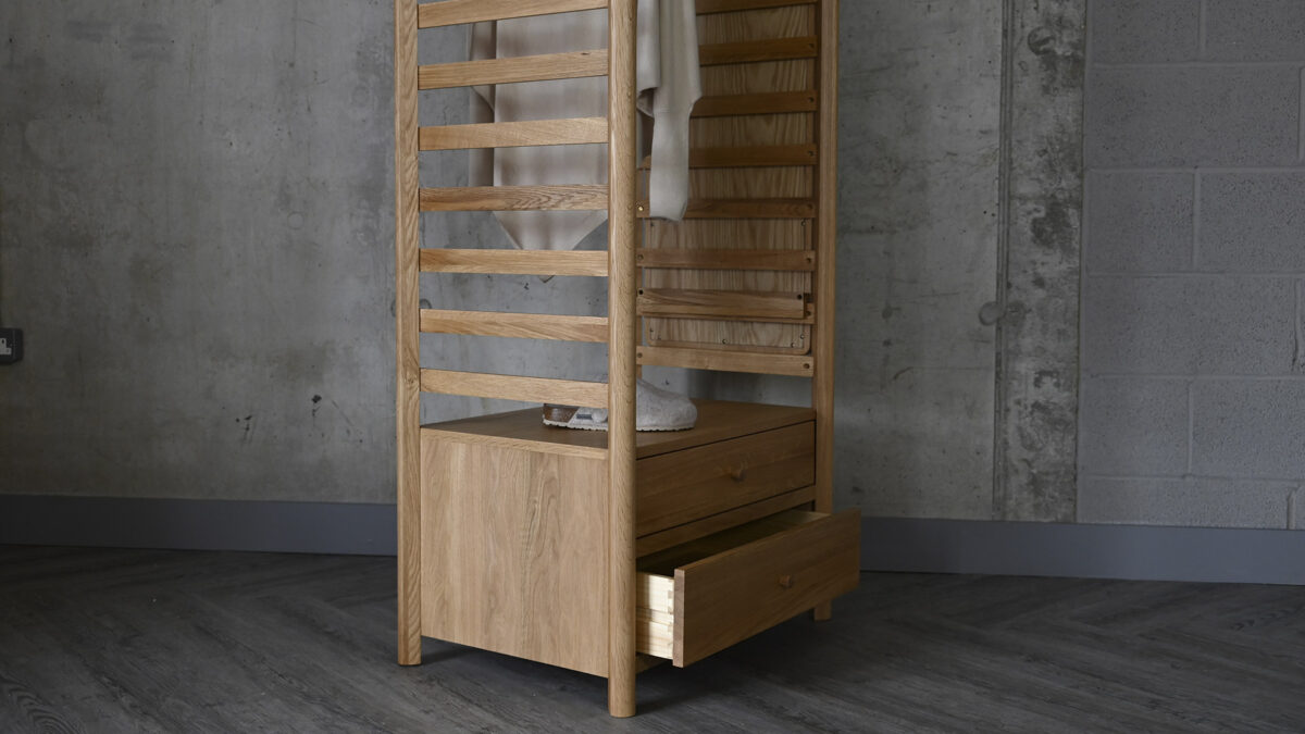 Oslo - Oiled Oak Open Wardrobe - Image 3