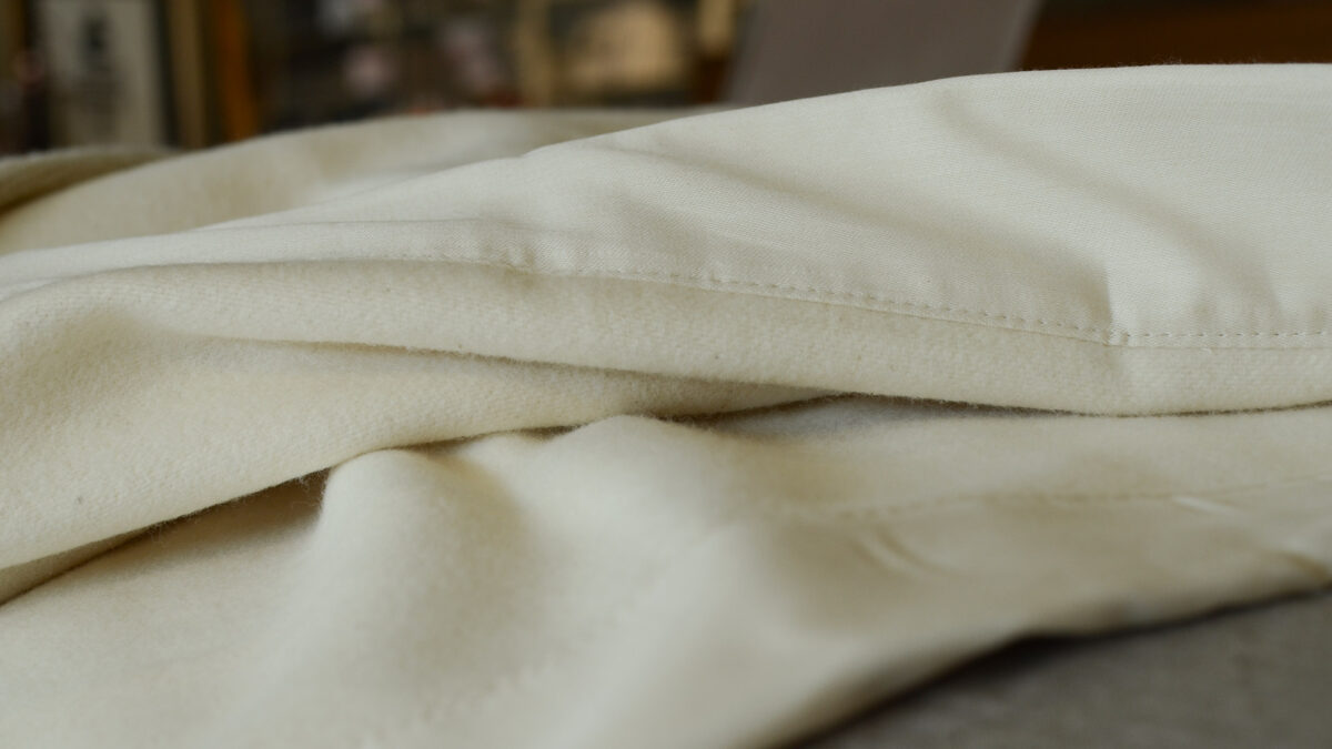 organic brushed cotton cosy blanket