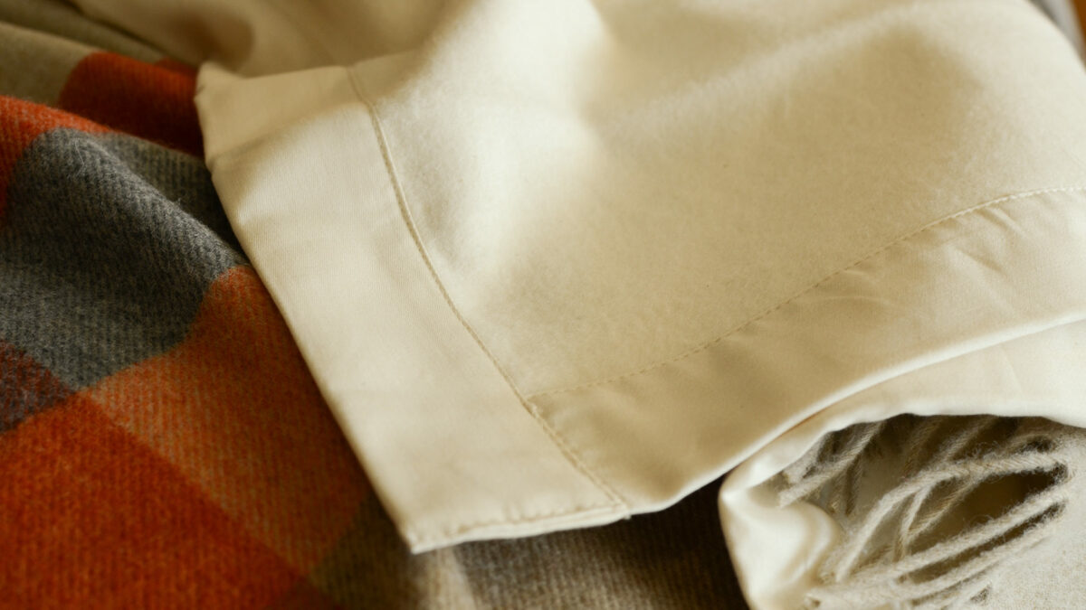 soft brushed organic cotton blanket