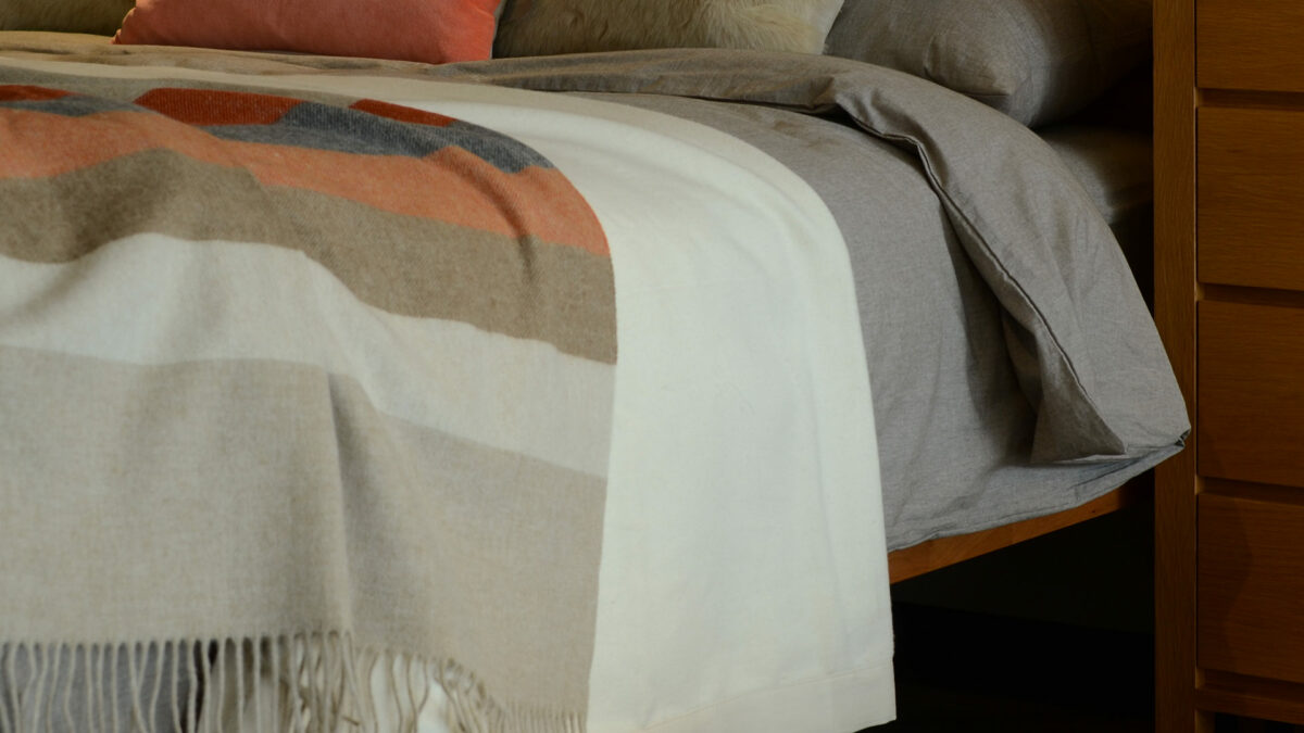 soft brushed organic cotton blanket