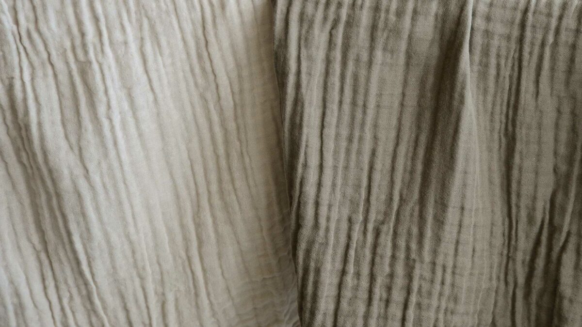 organic cotton textured towels ivory and clay