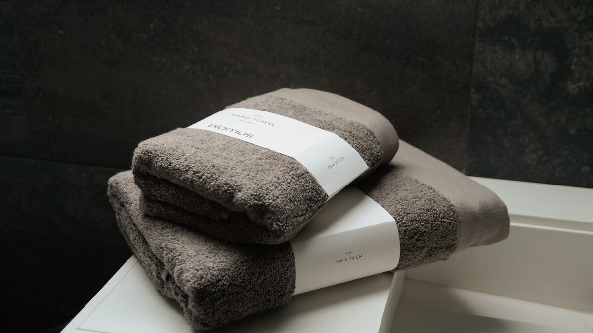organic cotton towels taupe blomus