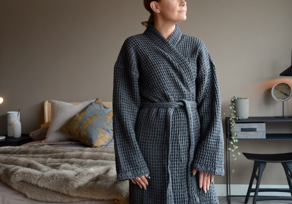 Organic Cotton Waffle Robe Natural Bed Company