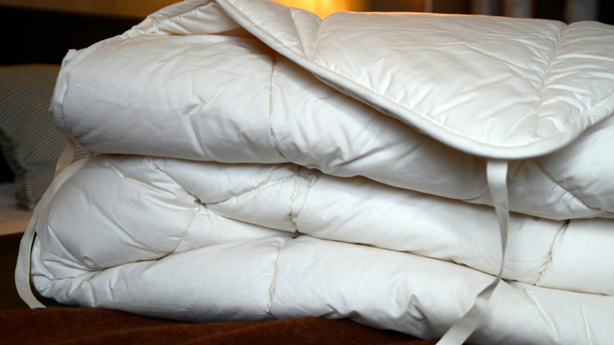 organic wool filled duvet